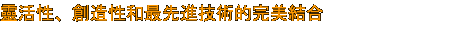 靈活性、創造性和最先進技術的完美結合